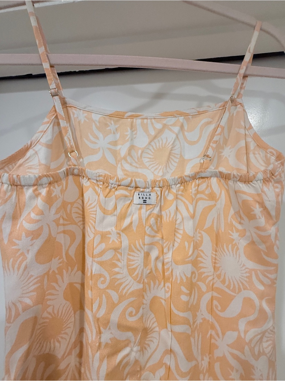 Billabong Peach and White Floral Slip Dress - Picture 4 of 4